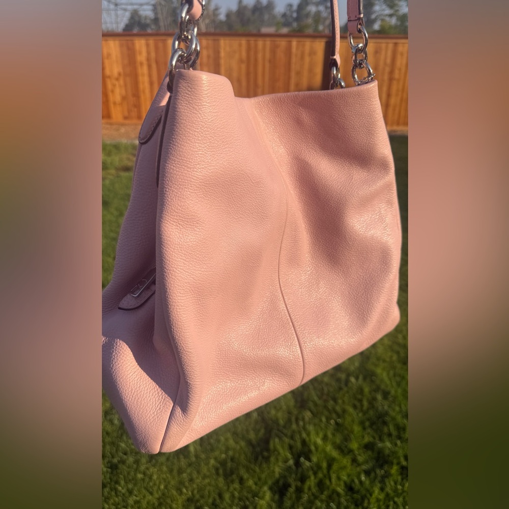 Pink Coach Leather Tote Bag - Picture 10 of 11